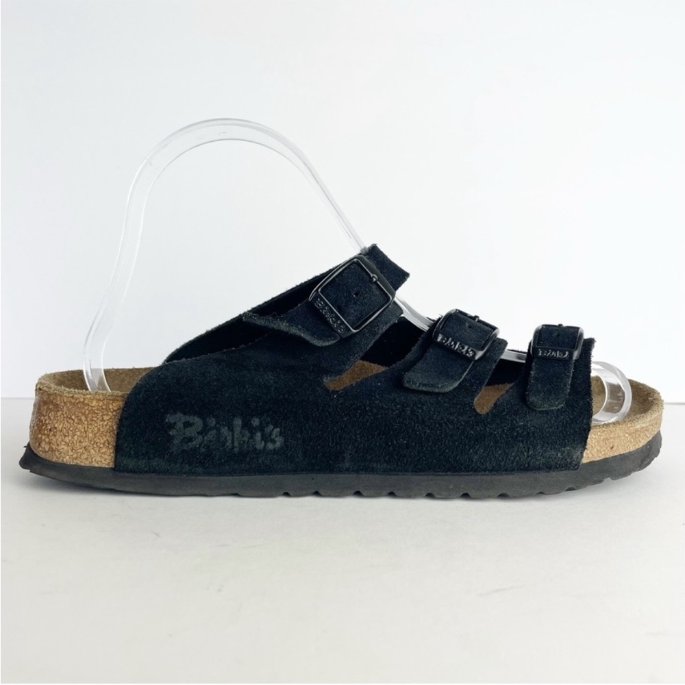 Birkenstock Birki's Florida Black Three Strap Birko-Flor Boho Sandals EU 38 - Picture 7 of 13